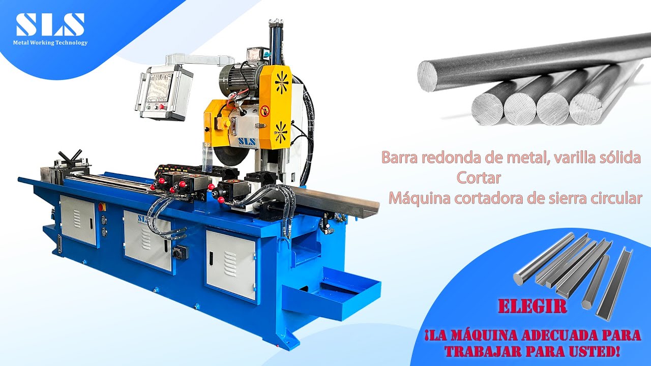 Cortadora automática de barra de sierra circular, #máquina cortadora de  barras redondas de acero