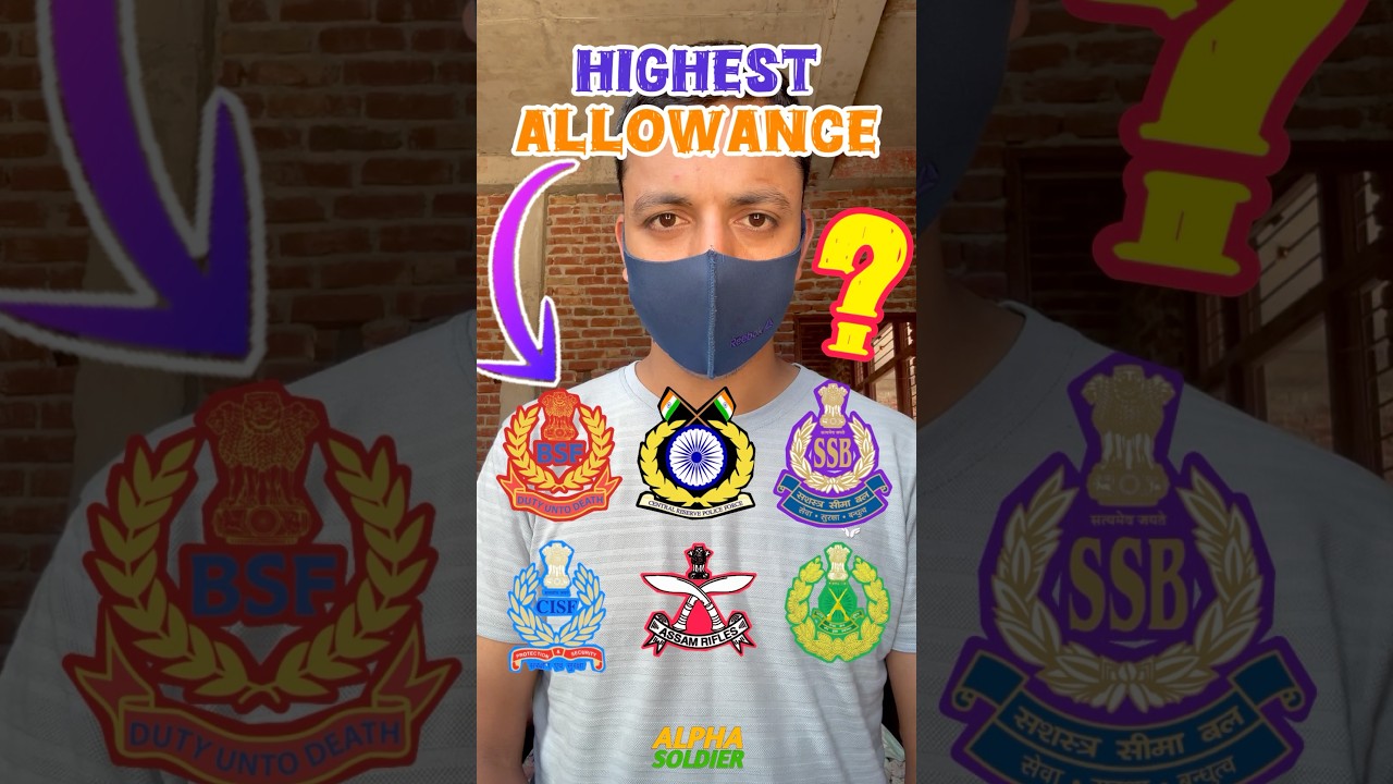 किस फोर्स को सबसे ज़्यादा Allowance मिलता है ? #crpf #bsf #itbp #cisf #ssb #assamrifles