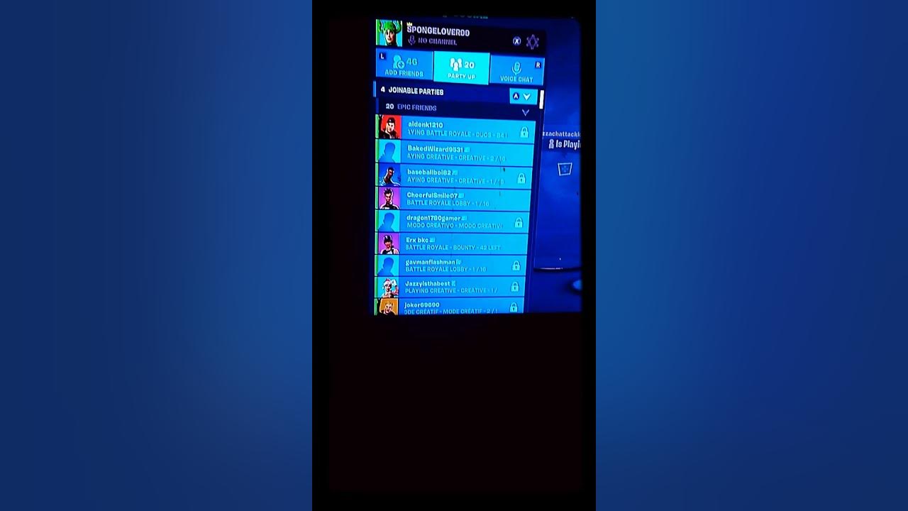 How to fix friends list glitch for FORTNITE YouTube