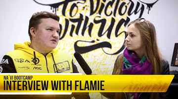 Interview with Flamie @ Na`Vi bootcamp before Gfinity (ENG SUBS)