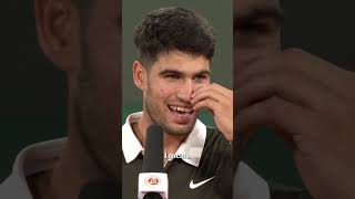 Carlos Alcaraz apologised to the crowd for winning too quickly! 😂