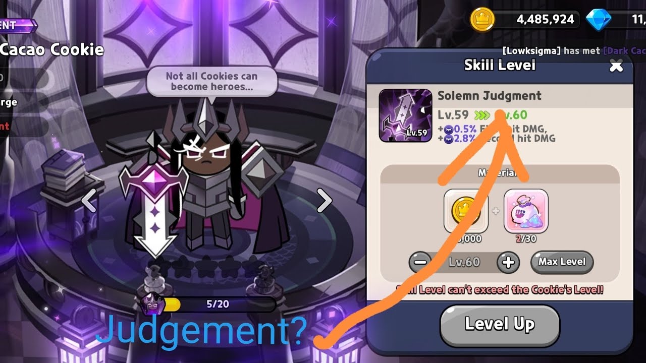 Dark Cacao Cookie's skll 'Solemn Judgement'