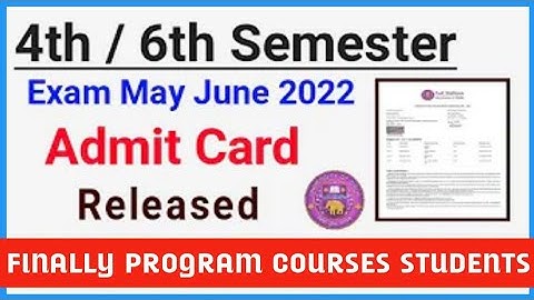 SOL 4th / 6th Semester ba / Bcom Programme Admit card Release June Exam 2022 | OFFLINE EXAM