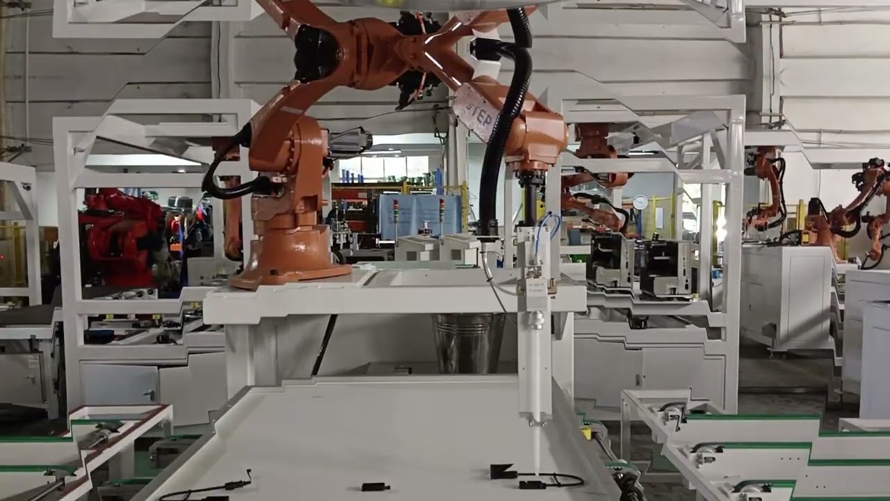 Robot Junction box glue filling machine for solar panel production line