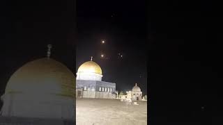 Iran missile fly over Al Aqsa heading to Israel!