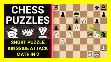 Chess Puzzles to Practice. Themes: Short puzzle, Kingside attack, Mate in 2. Learn Chess