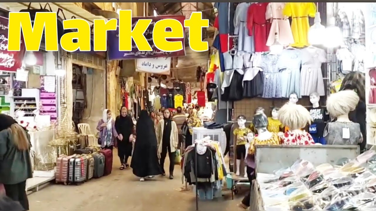 Iran,Qazvin, walking in the biggest and oldest market of the city 2022