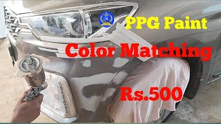 Ertiga front bumper painting Color matching.