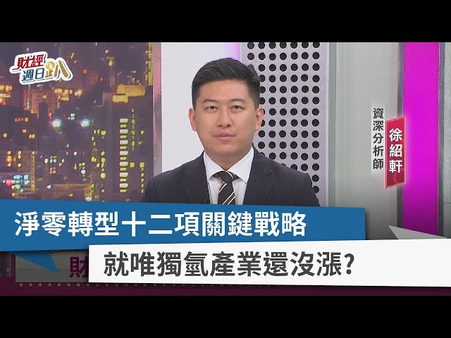 【財經週日趴】淨零轉型十二項關鍵戰略  就唯獨氫產業還沒漲？  2023.08.20