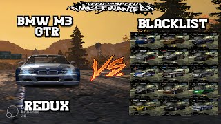 BMW M3 GTR vs BLACKLIST - Full Video - NFS MW REDUX