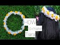 Home made how to make flower crown headband  woolen flower crown  tiara