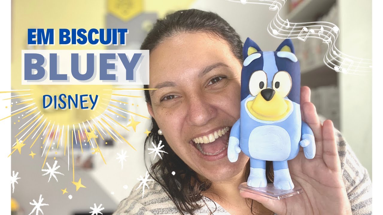 Topo de bolo para imprimir Bluey desenho disney cachorrinhos