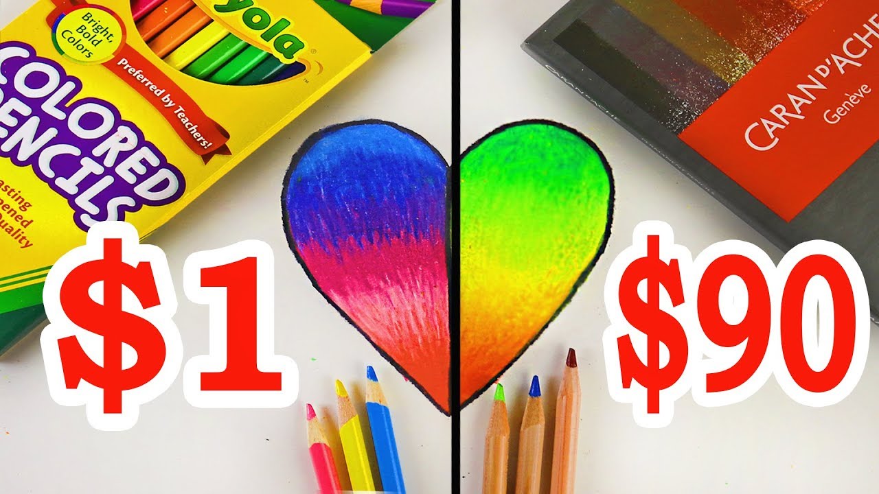 $1000 LUXURY COLOR PENCILS VS $1 CRAYOLA: Which Is Better? 