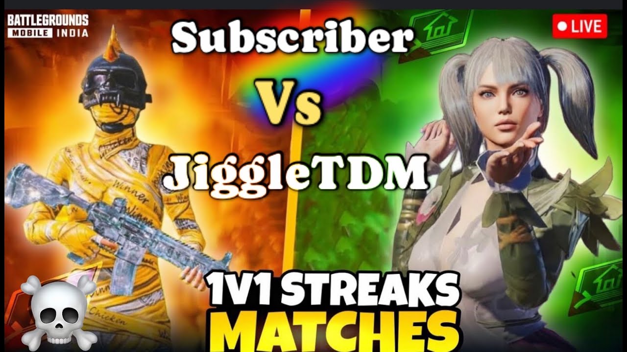 1v1 and 2v2 TDM CHALLENGE | 1V1 TDM | CUSTOM ROOM | BGMI LIVE | 120 FPS ...