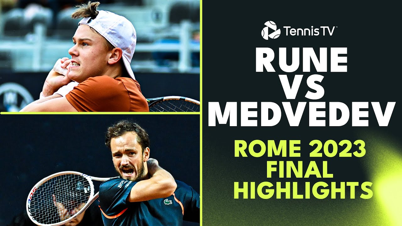 Holger Rune vs Daniil Medvedev For The Title 🏆 Rome 2023 Final Highlights