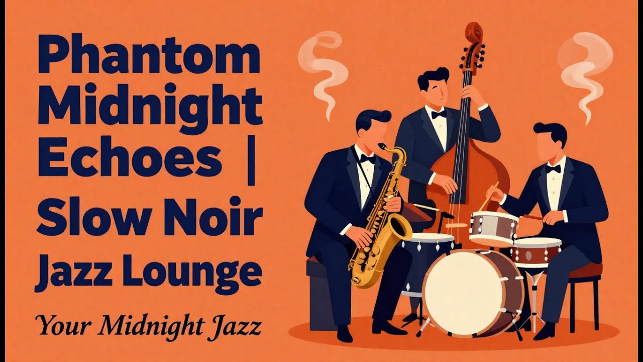 Phantom Midnight Echoes | Slow Noir Jazz for Sleep, Cozy Nights & Work (1 Hour Mix)