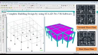 Building Design (G+1) In STAAD Pro V8i Software screenshot 4