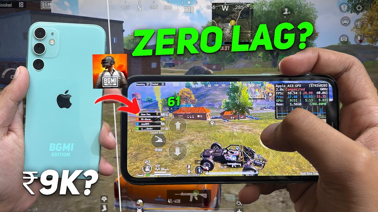 iPhone 11 in 2025 – ₹10K Phone Running BGMI at 60FPS!? 😳 ZERO LAG TEST!