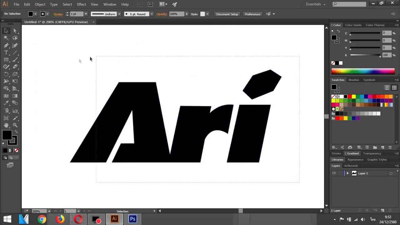 สอนใช้งานโปรแกรม illustrator (Ai) สำหรับมือใหม่