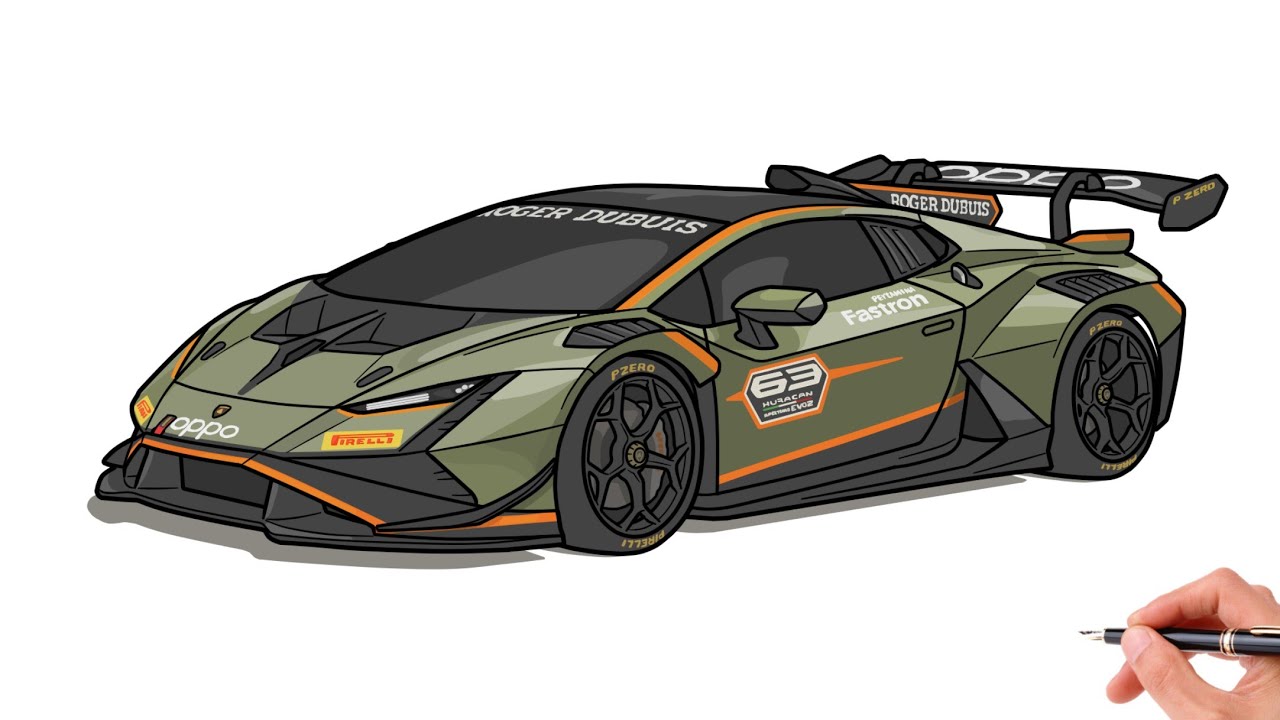 How to draw Lamborghini Urus SE / drawing lambo urus 2025 car
