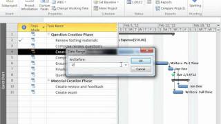 Project 2010 Tutorial Basic Reports Microsoft Training Lesson 7.6