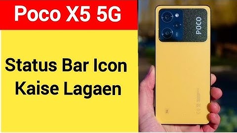 How to show status bar icon, Poco X5 5G me status bar icon Kaise lagaen