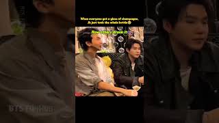 JK drank champagne from the bottle 💀🤣#btsfunny #fypviral #fypシ #fypシ゚viral #viral