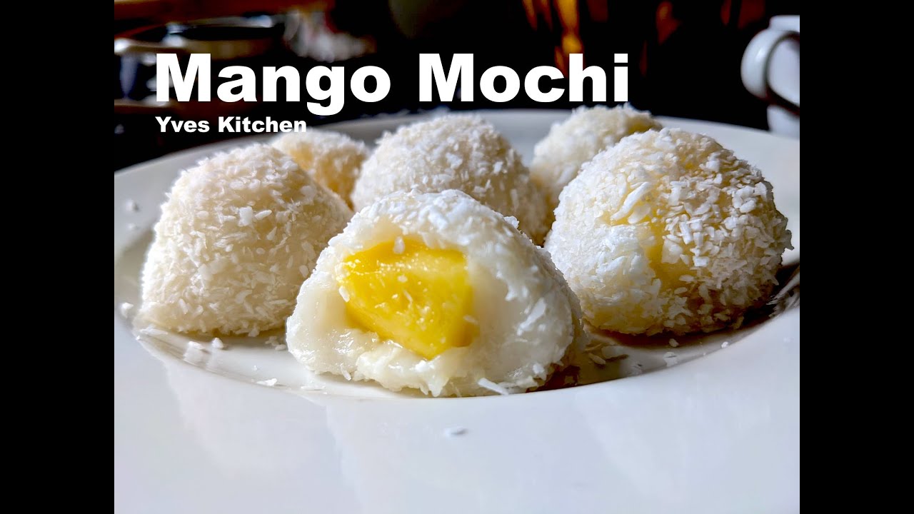 (In English) Mango Mochi How to cook Mochi in microwave Simple