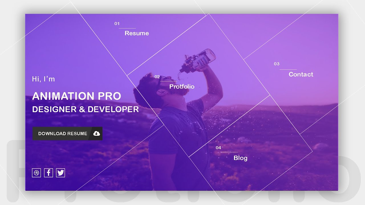 Responsive Portfolio Design Using Html Css | Personal Portfolio Landing ...
