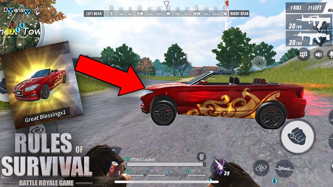 Rules of Survival - UNLOCKING GREAT BLESSING CAR SKIN!