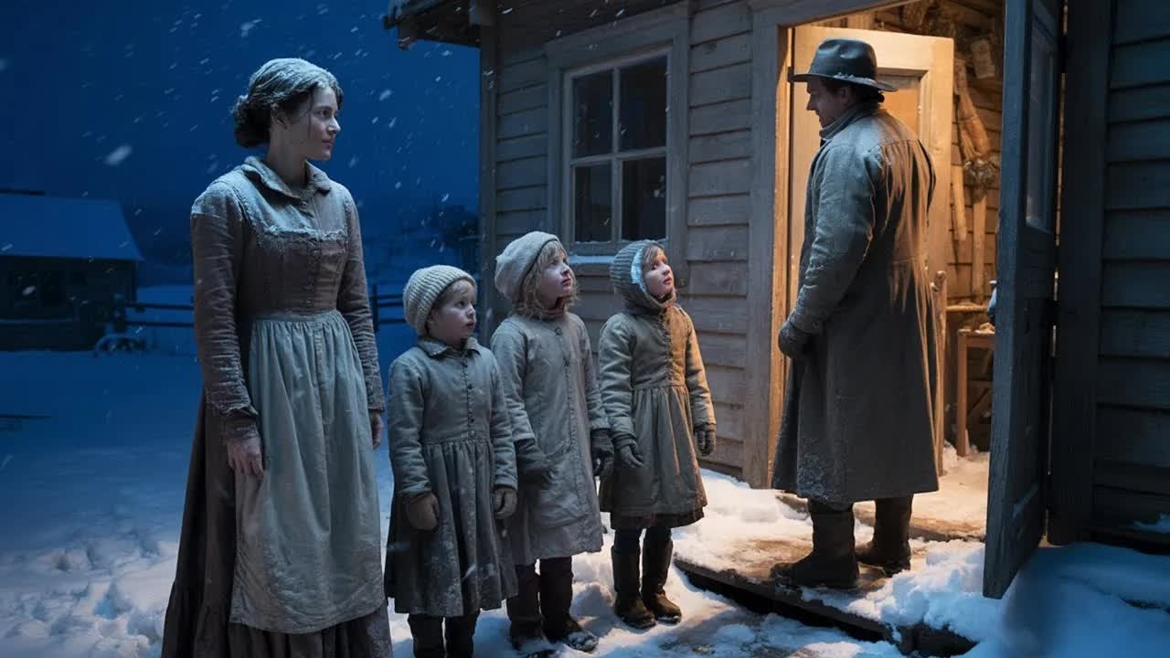 La notte del Ringraziamento non avevano un posto dove andare… ma il rancher aprì la porta e il c