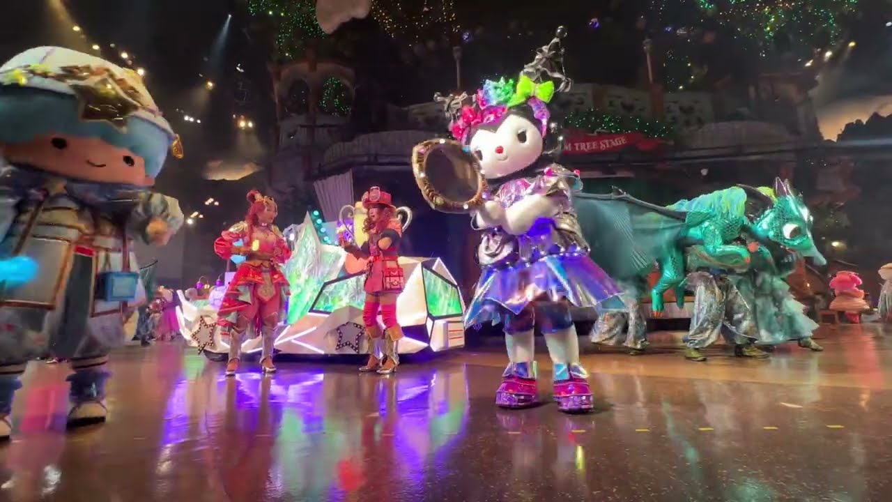 2025.12.6 The Quest of Wonders Parade 2回目　知恵の樹ステージ前最前列　サンリオピューロランド