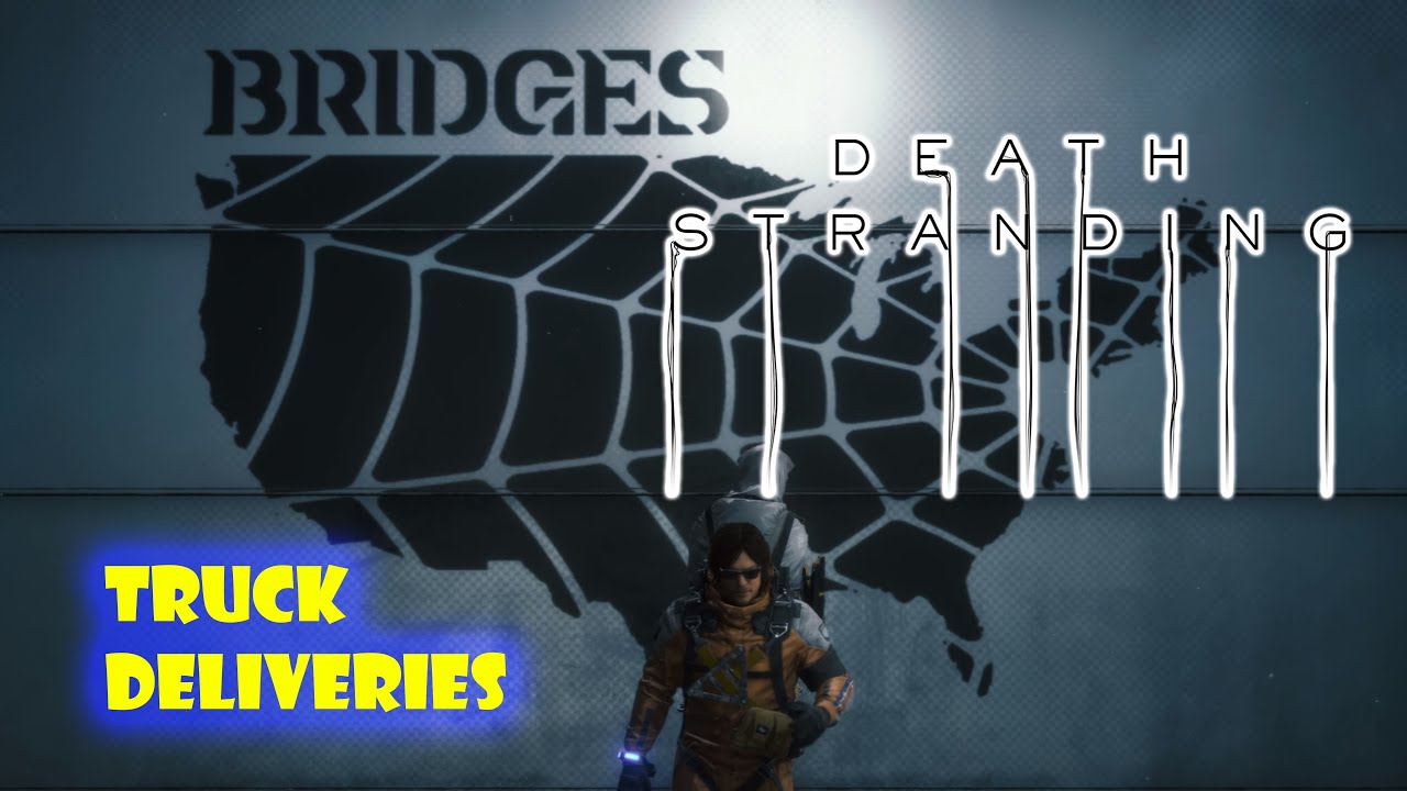 Death Stranding Hauling deliveries with truck on complete high road