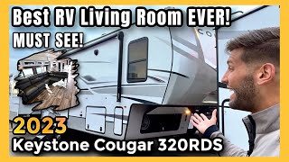 2023 Keystone Cougar 320RDS | Best RV Living Room EVER & Under 40ft!