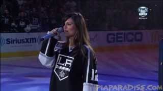 Pia Toscano sings the National Anthem LA Kings vs St. Louis Blues - NHL Playoffs Game 4 - 5/6/13