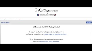 How to Schedule an Appointment with the SBTS Writing Center