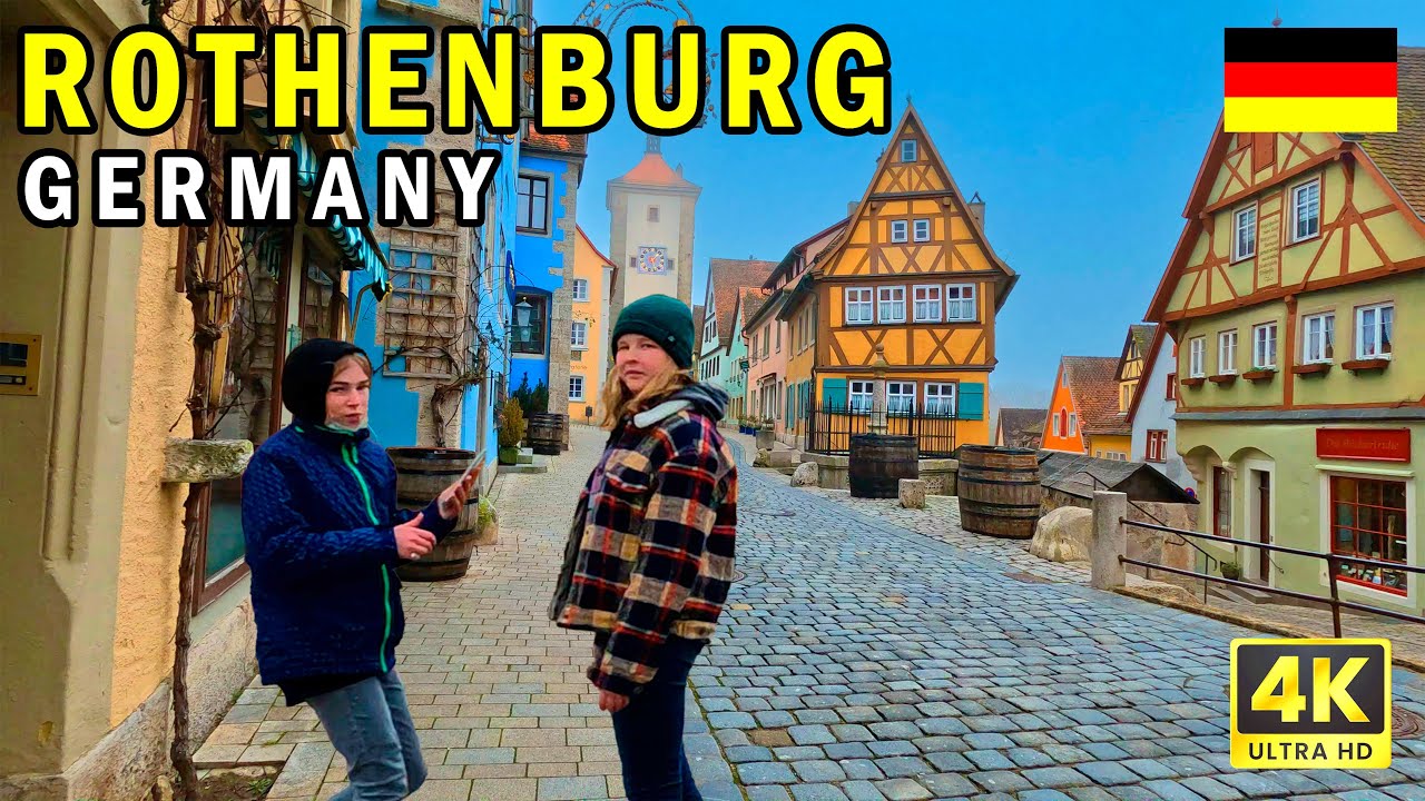 ГЕРМАНИЯ: Прогулка в 4K от РОТЕНБУРГ-ОБ-ДЕР-ТАУБЕР | Пешеходная экскурсия по историческому городу