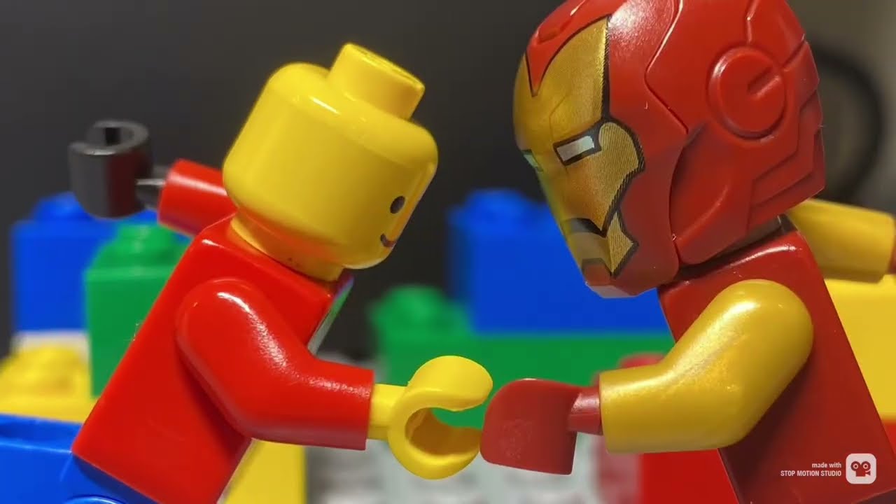 Bob Vs. Iron Man SHOWDOWN!    LEGO Stopmotion