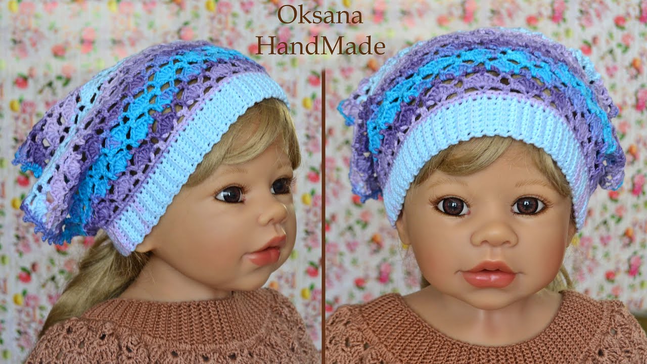 Детская косынка крючком, на любой размер. Мастер класс