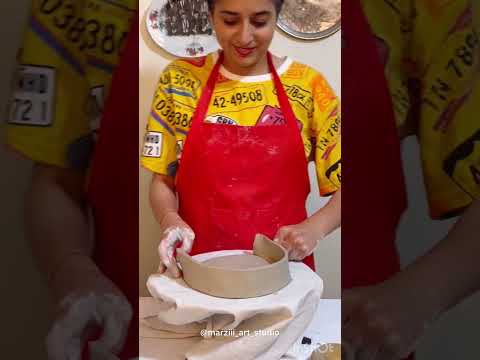       ساخت ظرف دسته دار با گل سرامیک