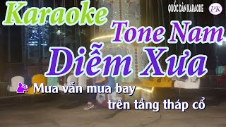 Karaoke Diễm Xưa (Bossa Nova) - Tone Nam (Rê Thứ Dm) - Quốc Dân Karaoke