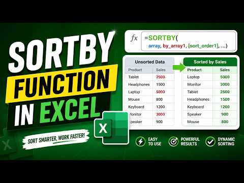 SORTBY Function in Excel | Excel Full Course in Hindi.