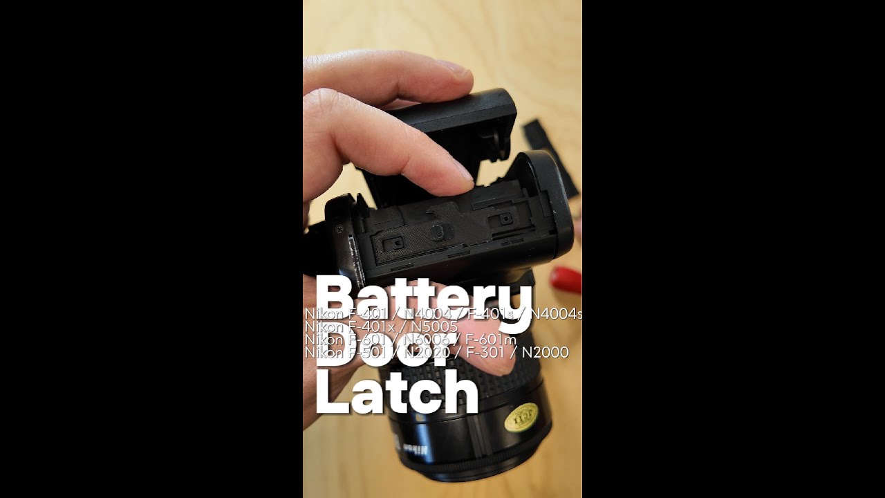 Nikon F401 / F601 Battery Door Repair - Fix Broken Latch Hook (F501, N4004, N5005)