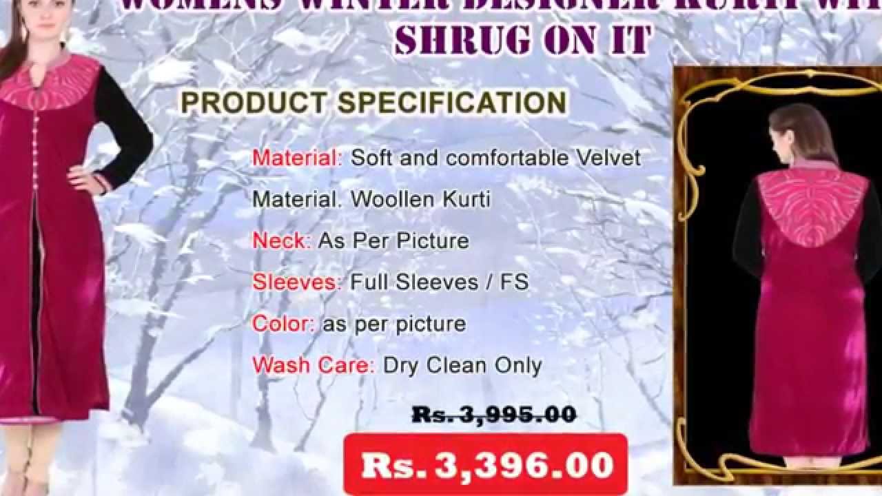 Details 138+ ladies winter woolen kurti latest