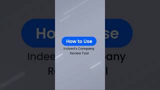 how to use indeed's company review tool? ... here's is how..! #indeedjobs #indeedee