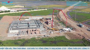 Nhà Máy Xử Lý Nước Thải KCN Tiền Hải, Thái Bình - Đổ Bê Tông Thành Đợt 3