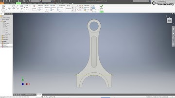 Connecting rod 3D -  inventor 2019 in hindi