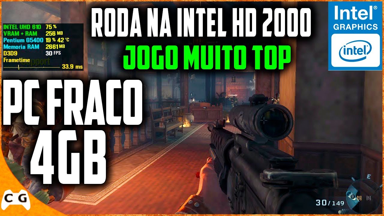 Top 4 Jogos de FPS Para PC Fraco Sem Placa de Vídeo 2gb de RAM - Games Com  Gráficos Bons #2 