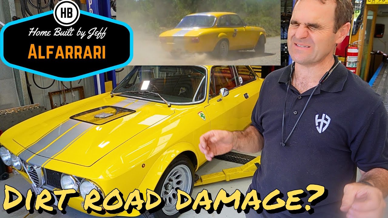 How bad was the dirt road damage? - Ferrari engined Alfa 105 Alfarrari build part 236