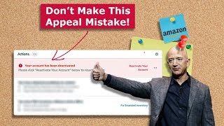 The #1 REASON Your Amazon Suspension APPEAL Keeps Getting REJECTED!